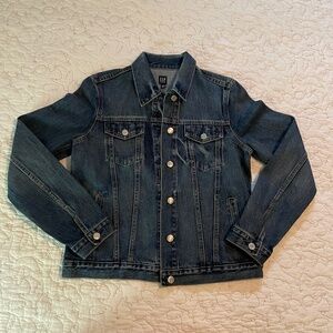 GAP icon denim jean jacket in saddle blue